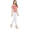 imageMatchable Family Hawaiian Luau Men Women Girl Boy Clothes in Classic Vintage Hibiscus RedWomen Shirt