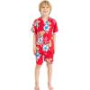 imageMatchable Family Hawaiian Luau Men Women Girl Boy Clothes in Hibiscus RedBoy Short Sleeve