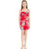 imageMatchable Family Hawaiian Luau Men Women Girl Boy Clothes in Hibiscus RedGirl Romper