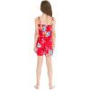 imageMatchable Family Hawaiian Luau Men Women Girl Boy Clothes in Hibiscus RedGirl Romper