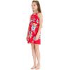 imageMatchable Family Hawaiian Luau Men Women Girl Boy Clothes in Hibiscus RedGirl Ruffle Tank