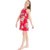 imageMatchable Family Hawaiian Luau Men Women Girl Boy Clothes in Hibiscus RedGirl Ruffle Tank