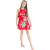 imageMatchable Family Hawaiian Luau Men Women Girl Boy Clothes in Hibiscus RedGirl Ruffle Tank