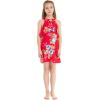imageMatchable Family Hawaiian Luau Men Women Girl Boy Clothes in Hibiscus RedGirl Ruffle Tank