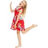 imageMatchable Family Hawaiian Luau Men Women Girl Boy Clothes in Hibiscus RedGirl Wrap