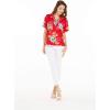 imageMatchable Family Hawaiian Luau Men Women Girl Boy Clothes in Hibiscus RedWomen Aloha Shirt