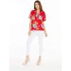 imageMatchable Family Hawaiian Luau Men Women Girl Boy Clothes in Hibiscus RedWomen Aloha Shirt