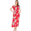 imageMatchable Family Hawaiian Luau Men Women Girl Boy Clothes in Hibiscus RedWomen Cap Sleeve