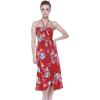 imageMatchable Family Hawaiian Luau Men Women Girl Boy Clothes in Hibiscus RedWomen Halter