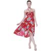 imageMatchable Family Hawaiian Luau Men Women Girl Boy Clothes in Hibiscus RedWomen Halter