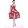 imageMatchable Family Hawaiian Luau Men Women Girl Boy Clothes in Hibiscus RedWomen Halter
