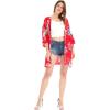 imageMatchable Family Hawaiian Luau Men Women Girl Boy Clothes in Hibiscus RedWomen Kimono Cardigan