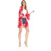 imageMatchable Family Hawaiian Luau Men Women Girl Boy Clothes in Hibiscus RedWomen Kimono Cardigan