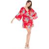 imageMatchable Family Hawaiian Luau Men Women Girl Boy Clothes in Hibiscus RedWomen Kimono Cardigan