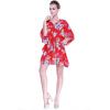 imageMatchable Family Hawaiian Luau Men Women Girl Boy Clothes in Hibiscus RedWomen Short Poncho