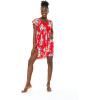 imageMatchable Family Hawaiian Luau Men Women Girl Boy Clothes in Hibiscus RedWomen Short Rahee