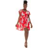 imageMatchable Family Hawaiian Luau Men Women Girl Boy Clothes in Hibiscus RedWomen Short Rahee