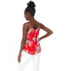 imageMatchable Family Hawaiian Luau Men Women Girl Boy Clothes in Hibiscus RedWomen Spaghetti Strap Top