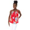 imageMatchable Family Hawaiian Luau Men Women Girl Boy Clothes in Hibiscus RedWomen Spaghetti Strap Top