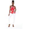 imageMatchable Family Hawaiian Luau Men Women Girl Boy Clothes in Hibiscus RedWomen Spaghetti Strap Top