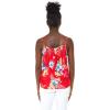 imageMatchable Family Hawaiian Luau Men Women Girl Boy Clothes in Hibiscus RedWomen Spaghetti Strap Top