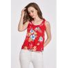imageMatchable Family Hawaiian Luau Men Women Girl Boy Clothes in Hibiscus RedWomen Tank Top