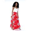 imageMatchable Family Hawaiian Luau Men Women Girl Boy Clothes in Hibiscus RedWomen Wide Leg Pants