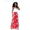 imageMatchable Family Hawaiian Luau Men Women Girl Boy Clothes in Hibiscus RedWomen Wide Leg Pants