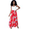 imageMatchable Family Hawaiian Luau Men Women Girl Boy Clothes in Hibiscus RedWomen Wide Leg Pants