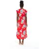 imageMatchable Family Hawaiian Luau Men Women Girl Boy Clothes in Hibiscus RedWomen Wrap Ruffle