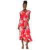 imageMatchable Family Hawaiian Luau Men Women Girl Boy Clothes in Hibiscus RedWomen Wrap Ruffle
