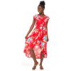 imageMatchable Family Hawaiian Luau Men Women Girl Boy Clothes in Hibiscus RedWomen Wrap Ruffle