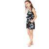 imageMatchable Family Hawaiian Luau Men Women Girl Boy Clothes in Midnight BloomGirl Romper