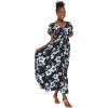 imageMatchable Family Hawaiian Luau Men Women Girl Boy Clothes in Midnight BloomWomen Maxi Rahee