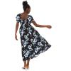 imageMatchable Family Hawaiian Luau Men Women Girl Boy Clothes in Midnight BloomWomen Maxi Rahee