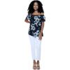 imageMatchable Family Hawaiian Luau Men Women Girl Boy Clothes in Midnight BloomWomen Offshoulder Ruffle Top
