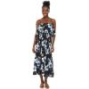 imageMatchable Family Hawaiian Luau Men Women Girl Boy Clothes in Midnight BloomWomen Short Maxi Ruffle