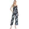 imageMatchable Family Hawaiian Luau Men Women Girl Boy Clothes in Midnight BloomWomen V Neck Jumpsuit