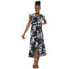 imageMatchable Family Hawaiian Luau Men Women Girl Boy Clothes in Midnight BloomWomen Wrap Ruffle