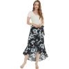 imageMatchable Family Hawaiian Luau Men Women Girl Boy Clothes in Midnight BloomWomen Wrap Ruffle Skirt