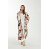 imageMatchable Family Hawaiian Luau Men Women Girl Boy Clothes in Neon Sunset PinkWomen Maxi Kimono Cardigan