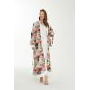 imageMatchable Family Hawaiian Luau Men Women Girl Boy Clothes in Neon Sunset PinkWomen Maxi Kimono Cardigan