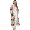 imageMatchable Family Hawaiian Luau Men Women Girl Boy Clothes in Neon Sunset PinkWomen Maxi Kimono Cardigan