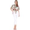 imageMatchable Family Hawaiian Luau Men Women Girl Boy Clothes in Neon Sunset PinkWomen Tie Front Shirt