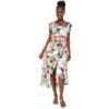 imageMatchable Family Hawaiian Luau Men Women Girl Boy Clothes in Neon Sunset PinkWomen Wrap Ruffle