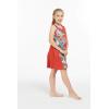 imageMatchable Family Hawaiian Luau Men Women Girl Boy Clothes in Orchid Paradise RedGirl Shift