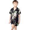 imageMatchable Family Hawaiian Luau Men Women Girl Boy Clothes in Pineapple Garden BlackBoy Short Sleeve
