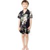 imageMatchable Family Hawaiian Luau Men Women Girl Boy Clothes in Pineapple Garden BlackBoy Short Sleeve