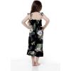 imageMatchable Family Hawaiian Luau Men Women Girl Boy Clothes in Pineapple Garden BlackGirl Elastic Ruffle