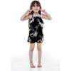 imageMatchable Family Hawaiian Luau Men Women Girl Boy Clothes in Pineapple Garden BlackGirl Romper